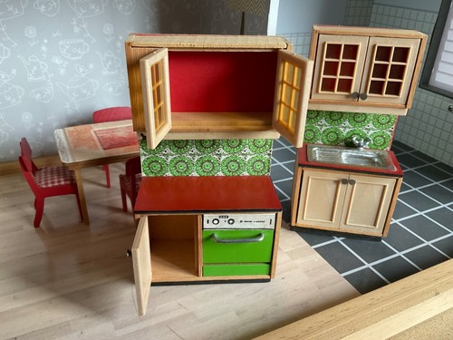 MEUBLES DE MAISON DE POUPÉE - CUISINE ÉQUIPÉE - LUNDBY OF SWEDEN - 1970/1975 - Photo 15/24
