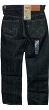 LEVIS Jeans 505 Womens 10 Slim Fit 23x25 Straight Leg 3D Black Denim  A18 NWTs