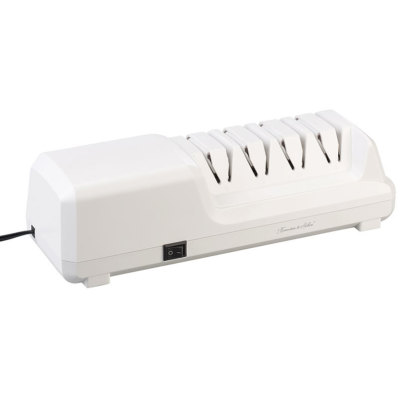 Elektrischer Messerschärfer 5-in-1 | Diamant-Schärfer Mit Grob- & Feinschliff | Profi Messerschärfsystem