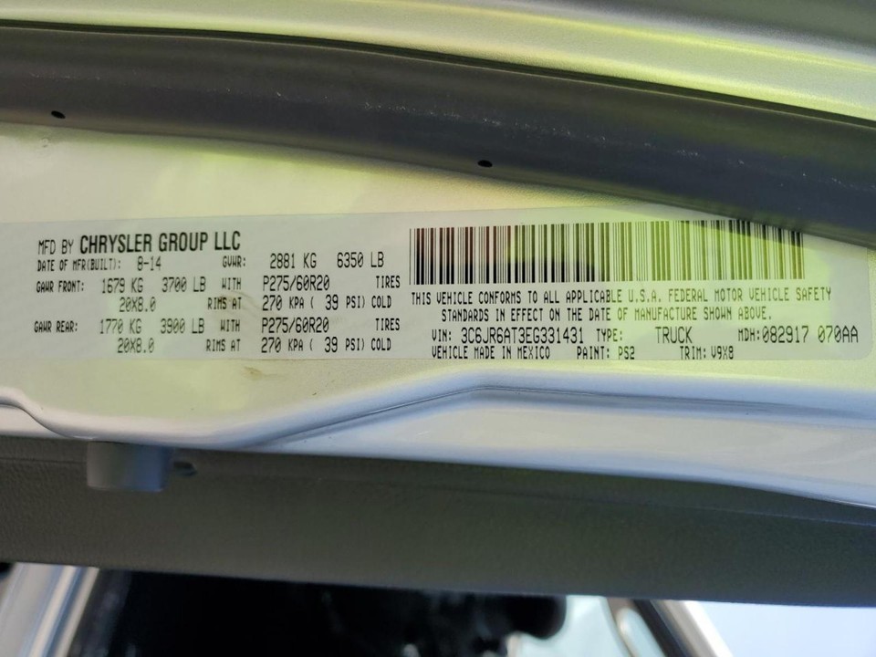 2014 DODGE RAM 1500 MPH Gauge Panel (Speedometer) Instrument Cluster