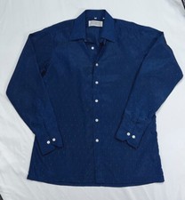 Vintage Mens Shirt GIVENCHY G pattern Saks Fifth Ave Silky Button Up 44 Chest