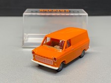 Ford Transit Auto Klein Bus Kasten Wagen Transporter orange Brekina H0 1:87 OVP