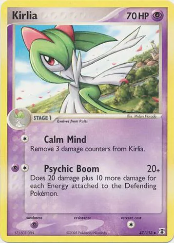 Pokemon Card - Delta Species 47/113 - KIRLIA (uncommon) - NM