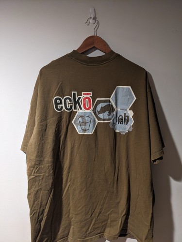 Vintage Y2K Ecko Logo Graffiti Green XX-Large T-Shirt - Picture 6 of 7