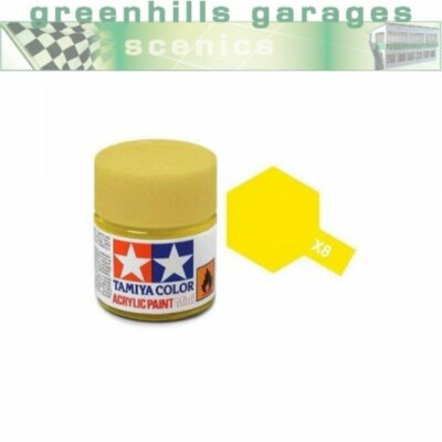 Greenhills Tamiya 10ml Flasche Acrylfarbe - Zitronengelb X-8 - C512