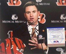 ZAC TAYLOR SIGNED AUTOGRAPH CINCINNATI BENGALS 8X10 PHOTO PSA/DNA COA