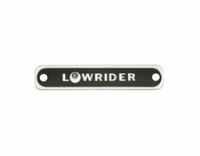 Vintage Lowrider Rectangular Lowrider Nameplate In Blackchrome.