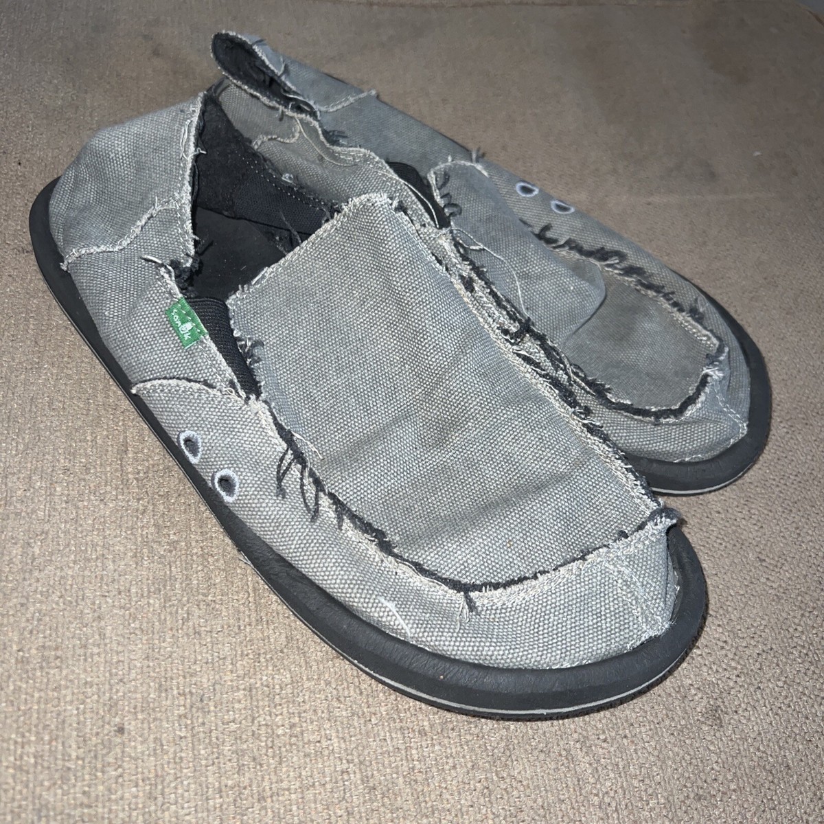 Sanuk Vagabonded Light Grey Sanuk Vagabond Soft Top Tie Dye Grey Slip On Shoes Mens Size  main image 2