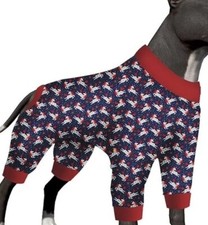 LovinPet Large Dog Pjs Wound Care Cotton Pullover Unicorn Pajama Size Medium