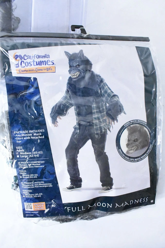 California Costumes Big Bad Wolf Full Moon Madness Adult Costume + Mask M 40-42 - Image 3 of 4