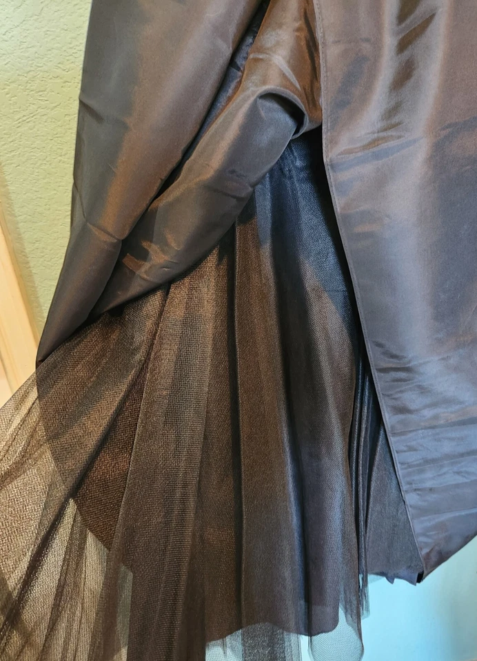 Vestido de Fiesta Gunne Sax Jessica McClintock Años 80 Sin Tirantes Encaje Corpiño Falda Completa 7 Foto 4 de 4