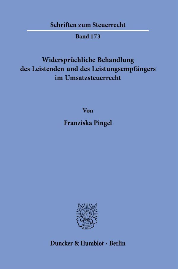 Thumbnail - Franziska Pingel / Widersprüchliche Behandlung Des Leistenden Und Des