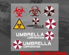 8x Umbrella Corporation set stickers car pvc Vinyl Resident evil decals zombie