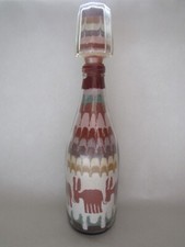 Vintage Sand Art Bottle Unique 5 leg Donkey
