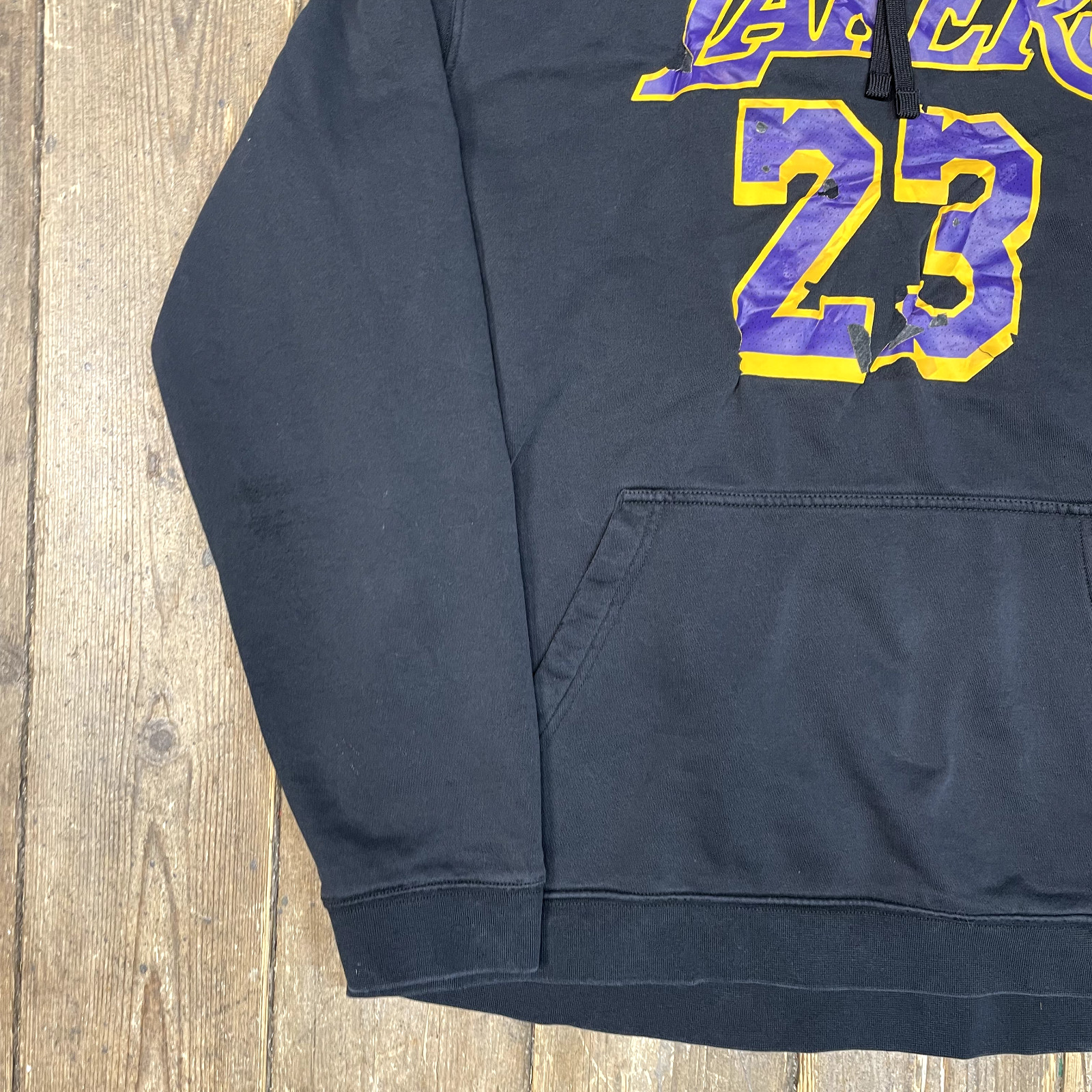 Nike NBA Hoodie Mens Los Angeles Lakers Pull Over Y2K Sweatshirt, Black, XL image 6