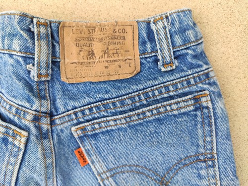 LEVIS 314 Jeans Vintage Blu Denim LEVI'S Uomo Ragazza Ragazzo Pantalone Denim W21 L25 - Foto 2 di 5