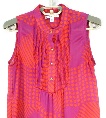 BANANA REPUBLIC Women Thin Light Polyester Tank Top Pleat Front Multicolor XS - 第 2/13 張圖片