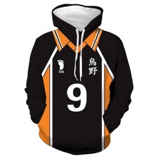 Haikyuu  Karasuno High School Tobio Kageyama Hoodie Sweater Cosplay Sweatshirt