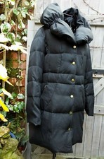 Viyella Beautiful Black Super Warm Feather & Down Filled Puffa Coat Size 12