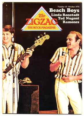 Zigzag Magazine No 65 October 1976 Ramones Ted Nugent Linda Ronstadt Beach Boys