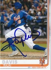 RAJAI DAVIS  NEW YORK METS  SIGNED 2019 STYLE CUSTOM CARD