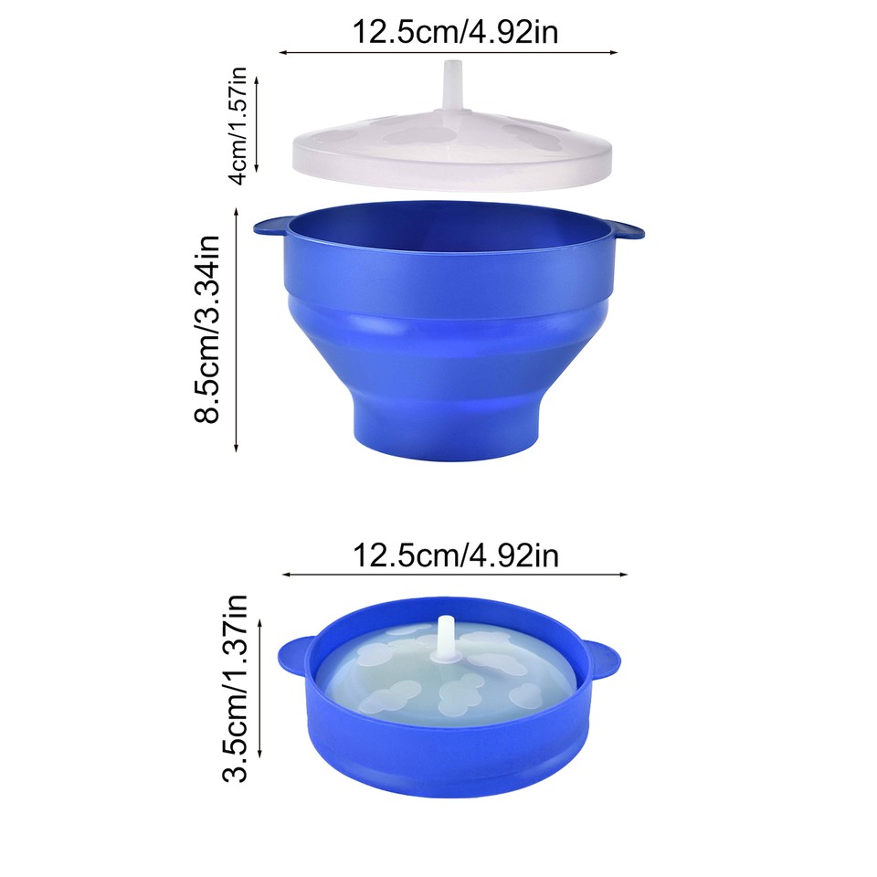 Microwave Silicone Popcorn Popper Maker Collapsible Bowl eBay