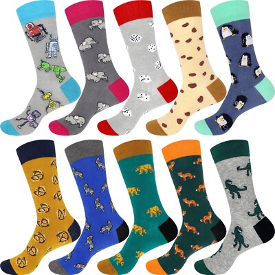 Chirpy Socks - Men's Assorted Fun Pattern Cotton Novelty Socks