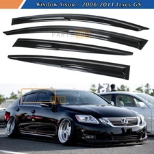 For 2006-2011 Lexus GS GS350 GS300 JDM Wavy Mugen Style Window Visors Rain Guard