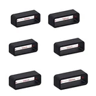Black Rubber Watch Strap Buckle Band Keeper Hoop Loop Holder Retainer Ring
