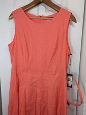 Tommy Hilfiger NWT Women's Size 14 Dress coral Pink Knee Length