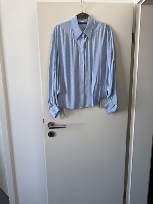 Lala Berlin Bluse Hemd Hemdbluse Blusenhemd hellblau XS 34 S 36