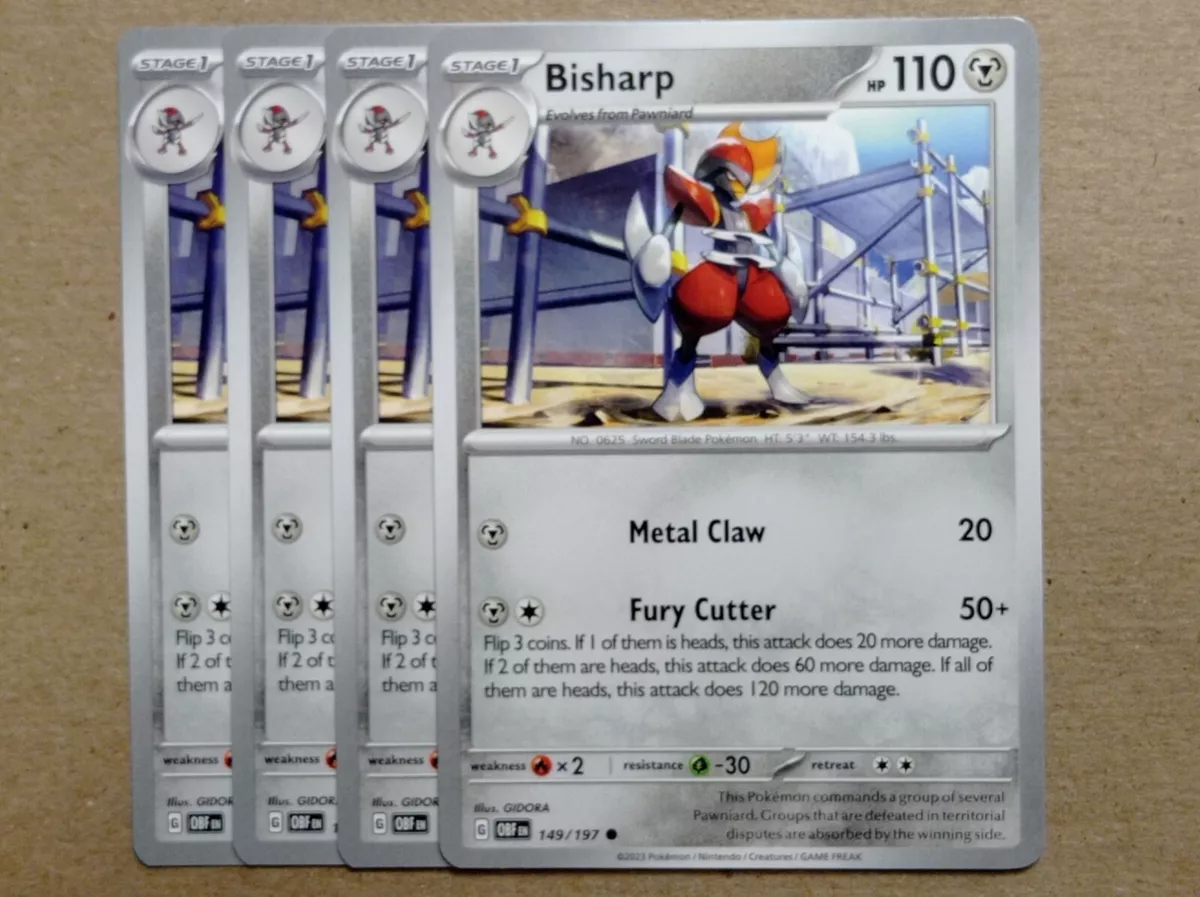 Carta Pokémon - Bisharp 149/197 - Obsidiana em Chamas - Copag