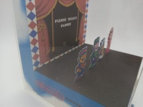 Super Mario Bros 2 NES Nintendo Player Selection Screen Shadow Box Diorama Cube
