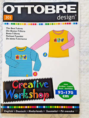 Ottobre Design 301 child BEST T-SHIRTS pattern Uncut FF 2006 Finland English+4