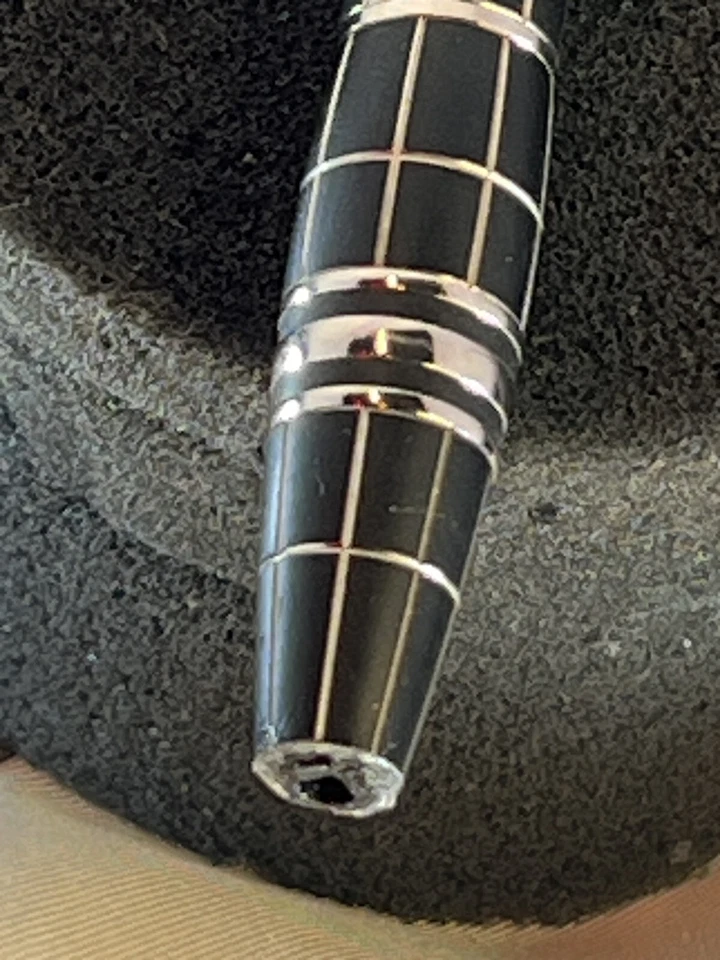 Caneta Starwalker Monta Blanc Metal Borracha —-Ponta Quebrada Precisa de Pequeno Reparo — - Imagem 2 de 4