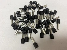 50pc wire cord end ferrule crimp black 10AWG#6012 B