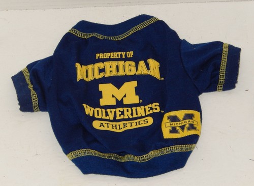 Michigan Wolverines Dog Cat Pet XS Shirt Jersey Apparel NCAA Collegiate Gear