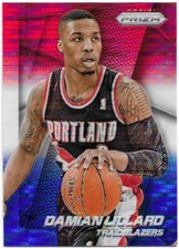 2014-15 Panini Prizm DAMIAN LILLARD Red White Blue Pulsar Prizm