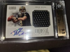 DREW BREES 2012 NationalTreasures Colossal Signature #29 10/25 Graded 9.5 Saints
