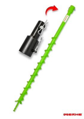 WERHE® Profi-Erdbohrer 180 Mm – Vollstahl, Doppelwendel, 800 Mm Lang, Mit SDS Max Adapter