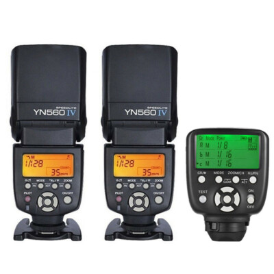 YONGNUO 2X YN560 IV Flash Speedlite YN560 TXII Trigger for Nikon Kit Photography