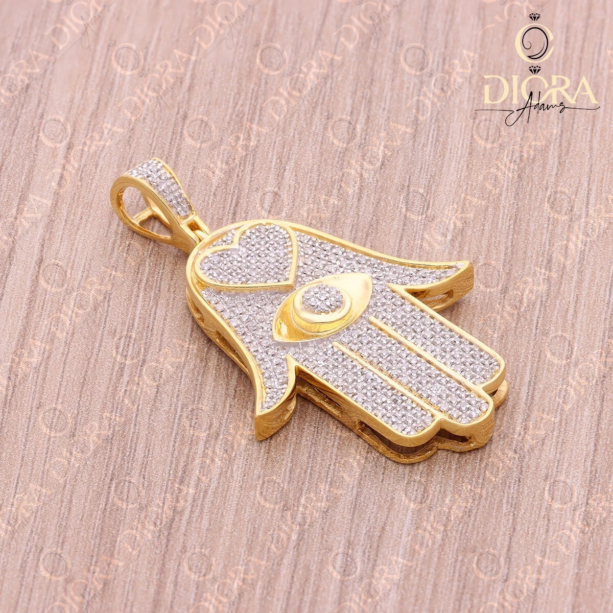 10k gold 2024 hamsa pendant