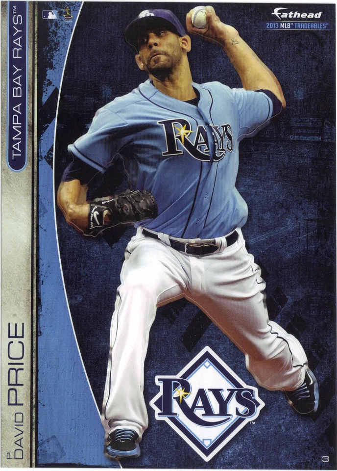 DAVID PRICE TAMPA BAY DEVIL RAYS FATHEAD INTERCAMBIABLES PEGATINA EXTRAÍBLE 2011 #28 Foto 2 de 3