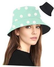 Cotton Bucket Hat Unisex for Women Men Summer Sun Beach Small-Medium Flower