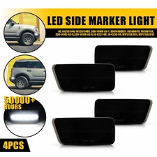 4Pcs Lens Smoked White LED Marker Side Lights For 2021-2023 Ford Bronco Sport US