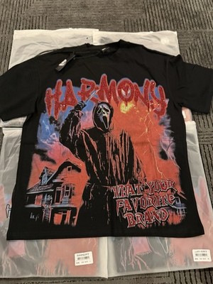 Harmony T-Shirt size S-M-L-XL Men's Black graphic print Ghostface Scream Horror