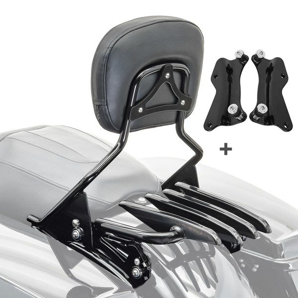 Sissybar + GepäCkträGer XB FüR Harley Davidson Ultra Limited Low 15-19 Schwarz-image