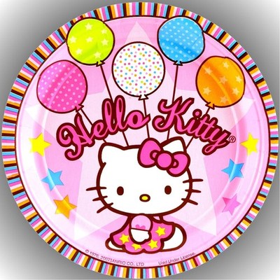 Tortenaufleger Geburtstag Party Tortenbild Fondant Oblate Hello Kitty T11