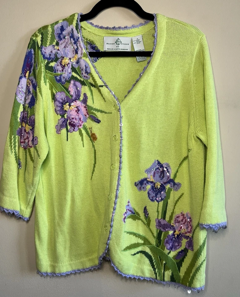 Design Options by Philip & Jane Gordon Iris  Cardigan Size Medium - Image 2 of 4