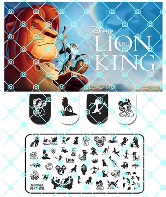 High- Quality Durable Stainless Steel Disney's The Lion King Nail Stamping Plate
